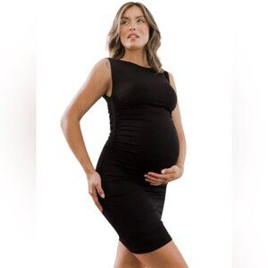 BLANQI Black Maternity Sleeveless Tank Dress, Large/XL